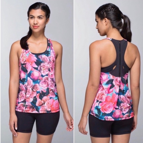 lululemon athletica Tops - Lululemon Lightened Up Singlet Secret Garden Tank